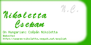 nikoletta csepan business card